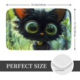thumbnail image 2 of Balery Cute Big-Eyed Black Cat Felpudo de franela, resistente a las manchas y a la decoloración, para uso interior y exterior, fácil de limpiar, 40 x 60 cm, 2 of 7