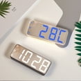 thumbnail image 5 of REGALWOVEN Digital Alarm Clock - Adjustable Brightness, 12/24H Format, Ideal for Travel Black Housing With Green Light 5.5"L x 1.2"W x 2.2"H, 5 of 6