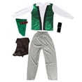 thumbnail image 4 of HXWCHs Adventure Set for Boys with Hooded Cape and Vest Outfit 5-7 Years Green, 4 of 4