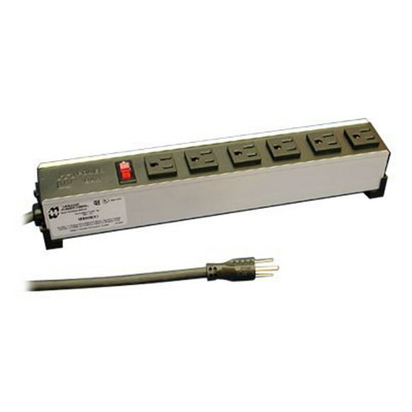 Hammond - Power distribution strip - input: NEMA 5-15 - output connectors: 6 - 6 ft cord