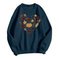 thumbnail image 4 of VBARHMQRT Cardigan Chandail en Molleton Women Mode Automne et Hiver pour Femmes Action de Grâce Thème Lettre Anglaise Haut Imprimé Décontracté Sweat à Capuche, 4 of 4
