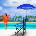 thumbnail image 5 of 2 Pack Beach Umbrella Chair Folding Camping Beach Chair with Canopy Shade Adults Portable Chairs with Cup Holder and Carrying Bag for Camping Hiking Travel Picnic and Other Outdoor Events, 5 of 14