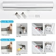 thumbnail image 7 of Keego Dual Layer Roller Window Blind Light Filtering Zebra Window Blind, Cordless, Customizable, Gray Case Gray Fabric 54.5"w x 56.0"h, 7 of 7