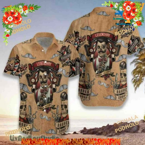 Barber Shop Hawaiian Shirt