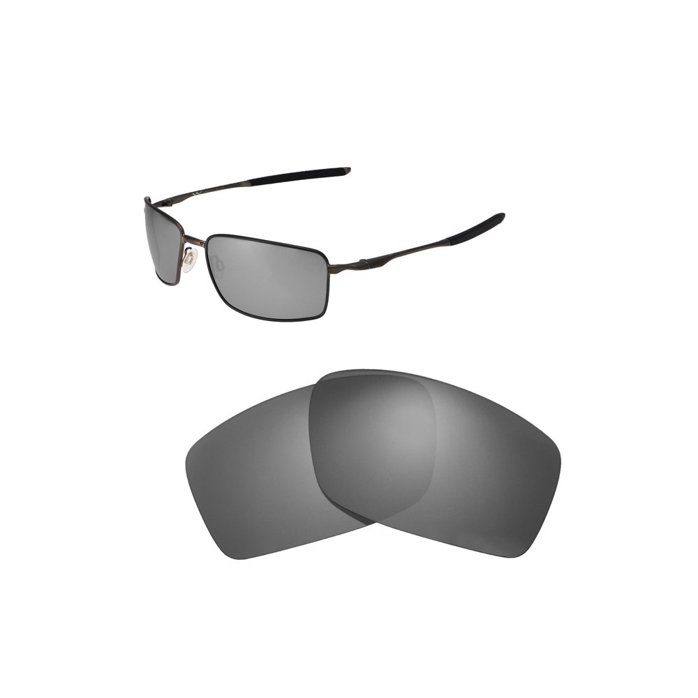Walleva Titanium Polarized Replacement Lenses for Oakley Square Wire II (OO4075 Series