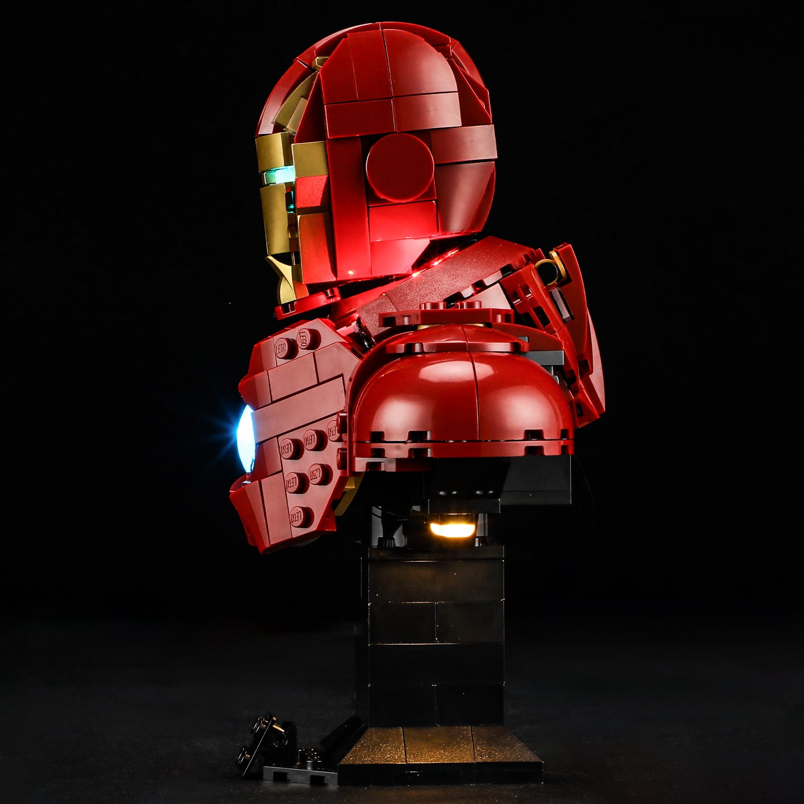 QC Ltbrcik Lighting Set for Lego Iron Man MK4 Bust 76327 Building Blocks Without Building Blocks Set