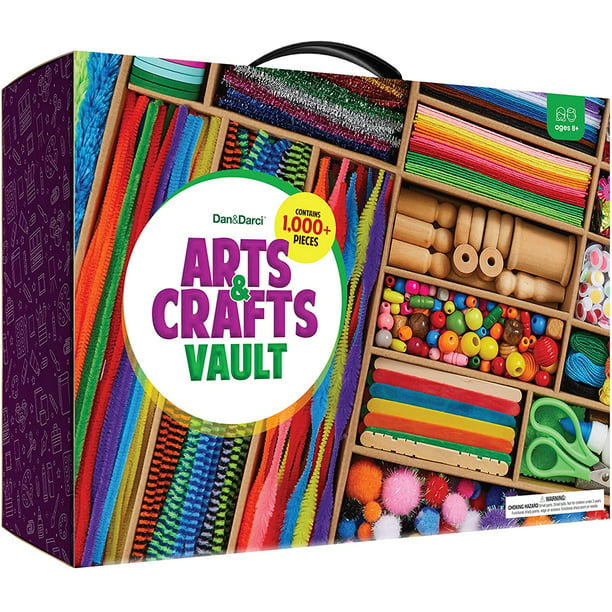 Arts and Crafts Vault - 1000+ Piece Craft Kit Library in a Box for Kids