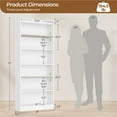 thumbnail image 3 of Yaheetech 7-Tier Wooden Bookshelves with Adjustable Open Shelves, Set of 2, White, 3 of 7