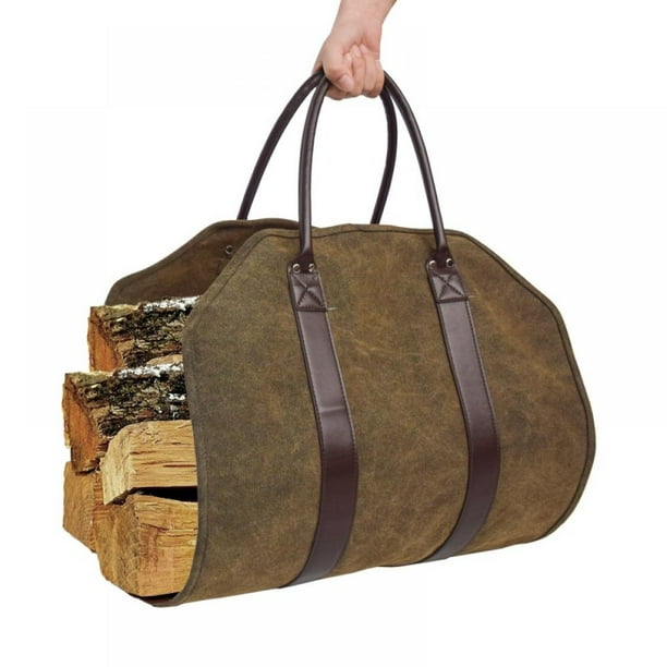 Canvas Firewood Carrier Bag Log Tote Carrier Bag Camping Fire Wood Carrying Holders Woodpile Rack Fire Wood Outdoor Tubular Carrier Bag Fireplace Wood Carrier For Firewood Bag Firewood Holder Walmart Com Walmart Com