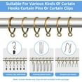 thumbnail image 4 of 48 Pack Curtain Rings with Eyelets, 1.5 Inch I D Metal Drapery Ring for Pinch Pleat Curtains, Drape Ring, Fits Up to 1.2 in Rod (Antique Bronze), 4 of 7