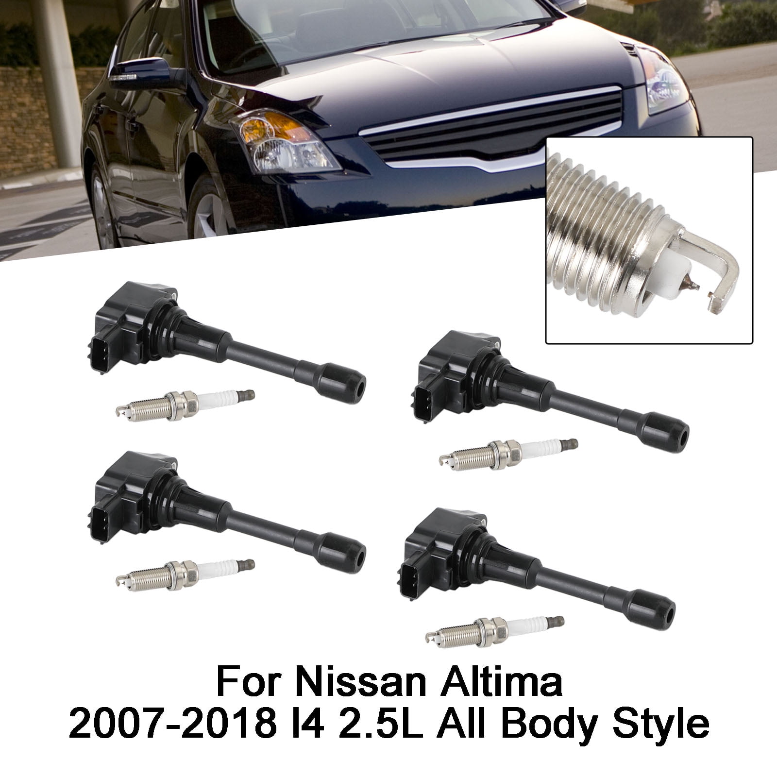 4Pcs Ignition Coils Pack for Nissan Altima Sentra Rogue X-Trail Tiida 2.5L UF549