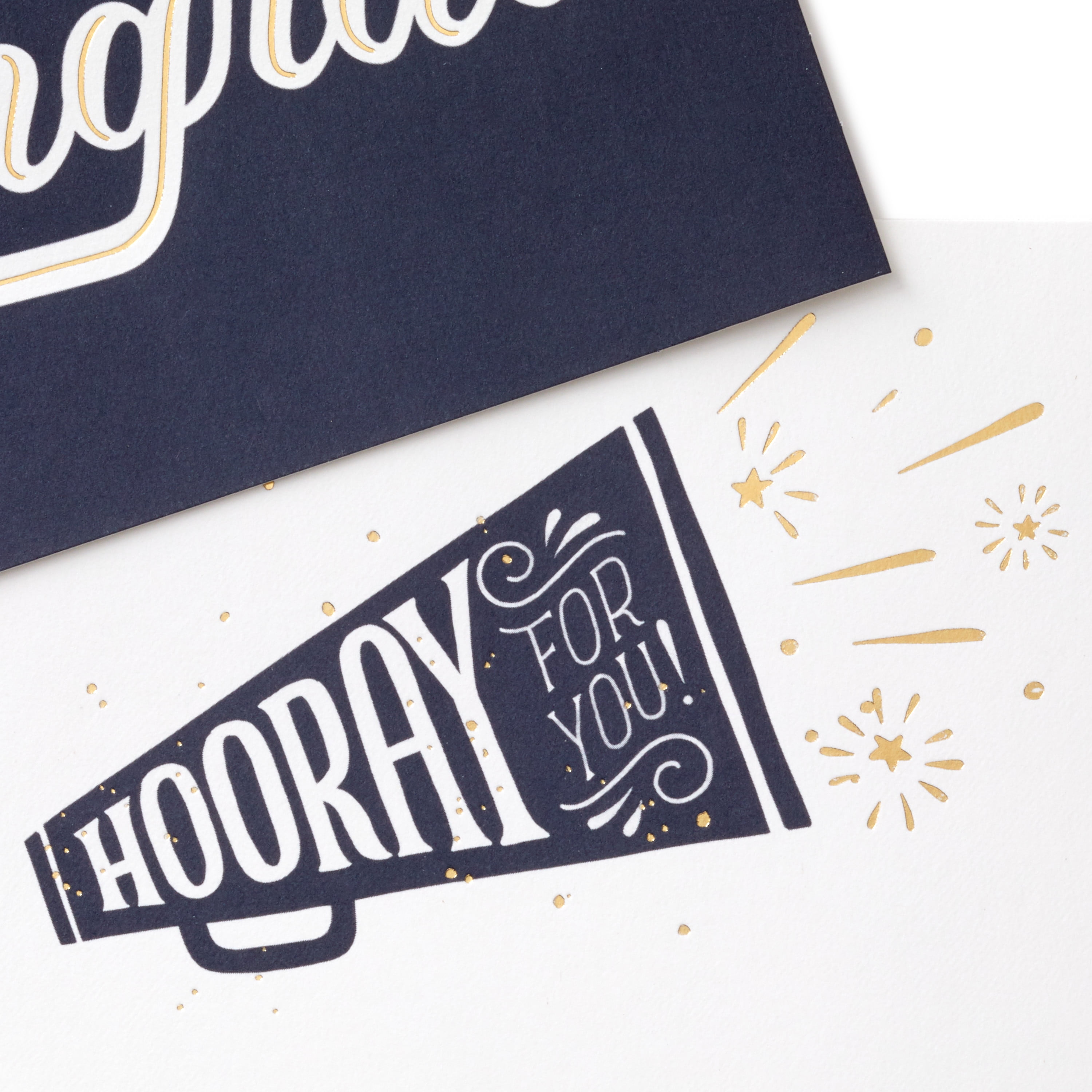 Hallmark Blank Congratulation Note Cards (Black and White Design), 50 Count