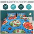 thumbnail image 6 of Fun Pizza Bedding Sets Twin Duvet Cover 3 Piece Cute Bed Set for Boys Girls Kid, 6 of 6