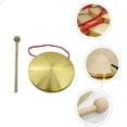thumbnail image 2 of EeaseCA 1 Set Small Hand Copper Gong with Mallet Copper Gong Percussion Instrument, 2 of 8