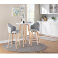 thumbnail image 4 of LumiSource Natural Wood, Chrome, Light Grey Fabric Ahoy Counter Stool - Set of 2, 4 of 7