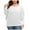 White, variant on Turilly Womens Solid Color Lapel Tops Long Sleeved Shirt Top Fall Winter Loose Casual Sweaters for Women