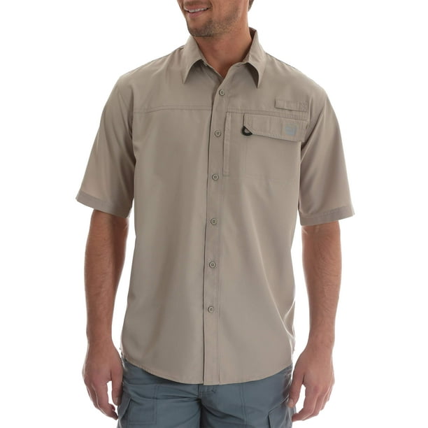 Wrangler Men's short sleeve one pocket utility shirt - Walmart.com