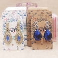 thumbnail image 6 of 100pc/lot paper Dreamcatcher wishes jewelry package tag card Diy Thank you/ Love earring card White/brown marbel earring card krafttree 100card100oppbag, 6 of 6