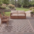 thumbnail image 4 of SAFAVIEH Courtyard Nicholas Geometric Diamonds Indoor/Outdoor Area Rug, 8' x 11', Black/Natural, 4 of 14
