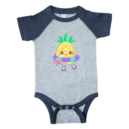 

Inktastic Cute Pineapple with Floatie Gift Baby Boy or Baby Girl Bodysuit