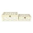 thumbnail image 4 of Serapha Set of 2 Mirror Overlayed Boxes - White, 4 of 9