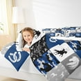 thumbnail image 4 of Manfei Cool Cowboy Bedding Comforter Set,Western Farm Horseshoe Twin Comforter Sets,Navy Camo Bedding Set For Boys Kids,Microfiber Bedroom Decor,2 Pieces, 4 of 8