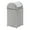 Gray, variant on Furniture of America Azur Aluminum and FE Wicker Trash Can in Gray