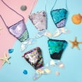 thumbnail image 7 of 10 Pieces Mermaid Tail Coin Purse Sequin Crossbody Coin Wallet Bags for Kids Little Girls Mermaid Party Birthday Gifts, 7 of 7