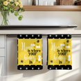 thumbnail image 7 of Yellow Bees Kitchen Towels Set of 1, Spring Summer Watercolor Honey Textured Absorbent Dish Towels for Kitchen, Microfiber Hand Towel, Quick Drying Tea Towel for Cleaning Decorative Dishcloths, 7 of 7