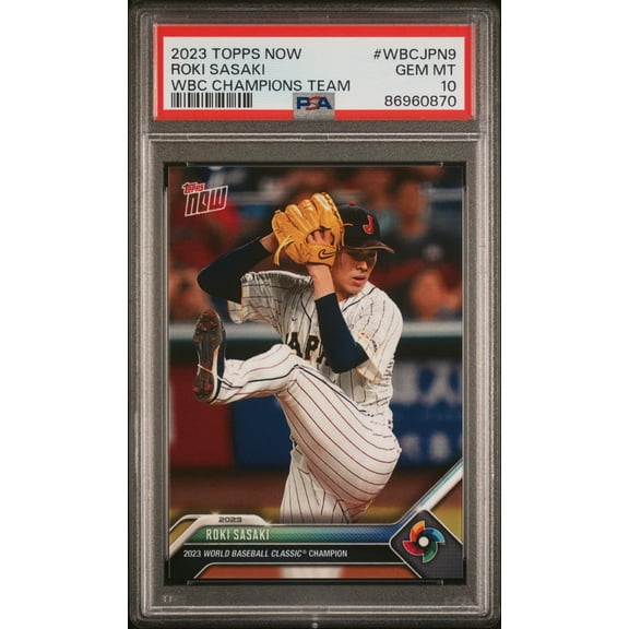Roki Sasaki Japan 2023 Topps Now World Baseball Classic #WBCJPN9 PSA 10 Gem Mint