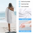 thumbnail image 4 of Beach Towel Grey Stripes Bath Pool Towels Vertical Striped Lines Absorbent Beach Towel Soft Large Quick Dry Lightweight Camping Travel Sports Yoga Gym Swim Towels for Adult 35x70 Inch, 4 of 9
