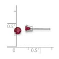 thumbnail image 3 of Primal Gold 14 Karat White Gold 4mm Ruby Stud Earrings, 3 of 3
