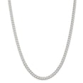 thumbnail image 1 of Solid 925 Sterling Silver 4.5mm Curb Cuban Chain Necklace - with Secure Lobster Lock Clasp 24", 1 of 6