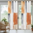 thumbnail image 6 of Ombre Orange White Gray Oil Painting Outdoor Curtains for Patio Waterproof, Abstract Art Grommet Curtains for Porch Outside Privacy Drape for Gazebo Garden Pergola, 1 Panel, 54x108in, 6 of 9