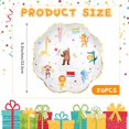 thumbnail image 2 of 50 Pack Animal Parade Theme Party Plates, 9 Inch Disposable Paper Plates Scalloped with Cute Jungle Safari Animal Design, Fit for Birthday, Baby Shower, Party, Zoo Theme Celebration, 2 of 6