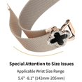 thumbnail image 5 of For Garmin Approach S40 Forerunner 158 Milanese Band Clover Decor Electroplated Stainless Steel Stra, 5 of 5
