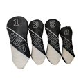 thumbnail image 3 of Lipstore 4 Pieces Golf Driver Covers Mallet Putter Covers for Golf Enthusiasts Hybrid Black, 3 of 8
