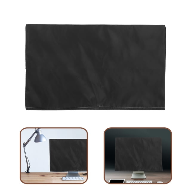 Raindrops Black Oxford Cloth Computer Monitor Dust Cover for Protection Easy to Clean Portable .5 x 12.5 x 2.0 Inches
