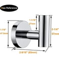 thumbnail image 3 of Towel Coat Hook Polished Chrome Stainless Steel Bathroom Clothes Cabinet Closet Sponges Robe Hook Wall Mounted Round Kitchen Heavy Duty Door Hanger 2 Packs, 3 of 7
