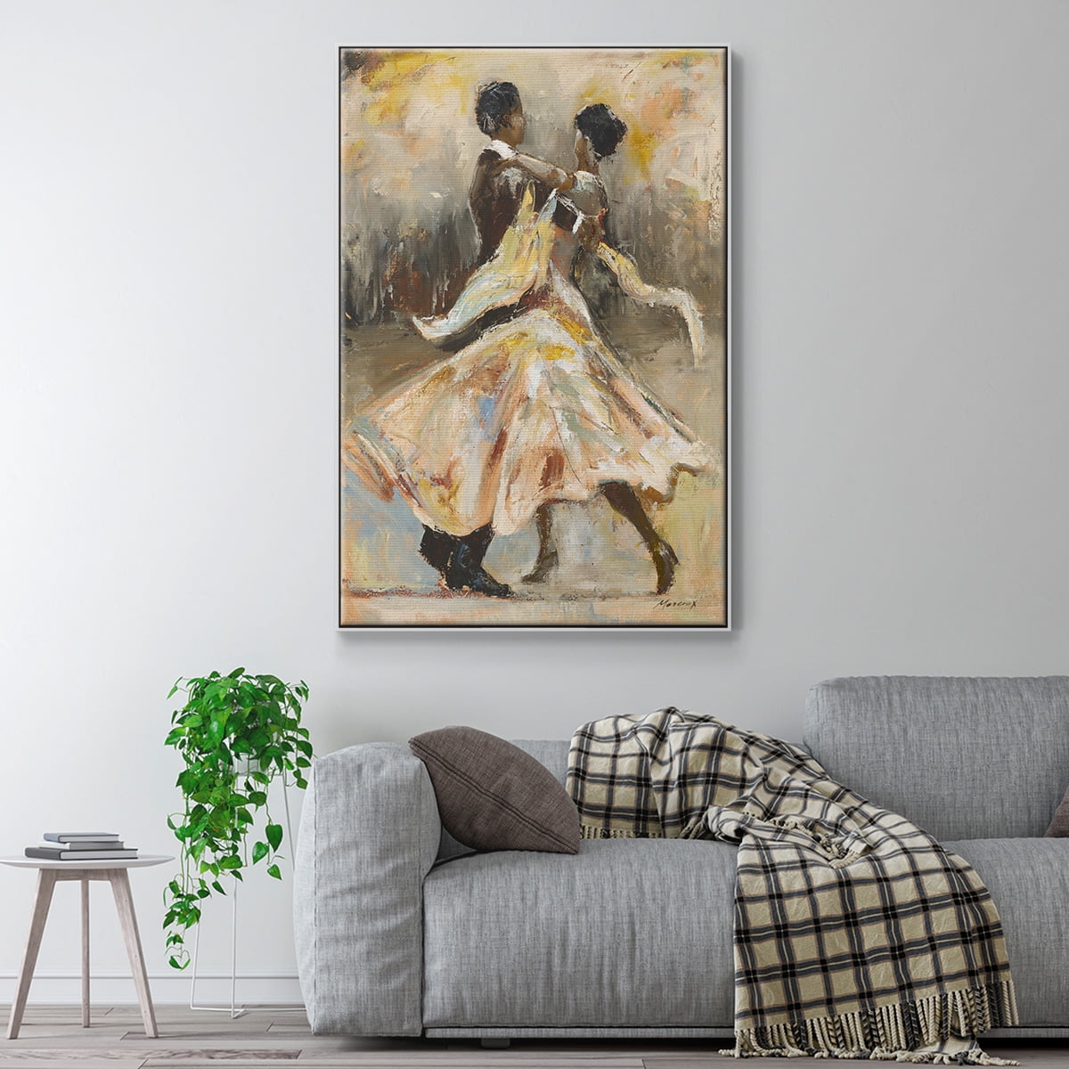 Night Out Framed Premium Gallery Wrapped Canvas - Ready to Hang - 17 x 25 - White Floating Frame