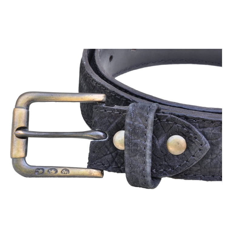 Tag Safari Hippo Skin Genuine Leather Belt, Brass Buckle  display picture 2
