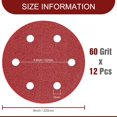 thumbnail image 3 of Awutzut 9 Inch 6 Hole Sanding Discs 60 Grit Hook and Loop for Drywall Sander 12PCS, 3 of 7