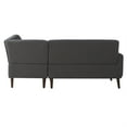 thumbnail image 6 of Studio Living Shoreline Modern Indoor Sectional Sofa, Charcoal Fabric, 6 of 12