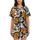 thumbnail image 1 of Balery Yellow White Daisy Pattern Conjunto de Pijama para Mujer con Estampado, Dos Piezas de Manga Corta y Shorts, Ropa de Dormir Suave con Cuello Redondo y Bolsillos-Large, 1 of 6