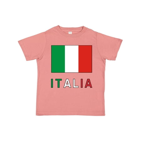 

Inktastic Italy Flag & Italia - Black Border Gift Toddler Boy or Toddler Girl T-Shirt
