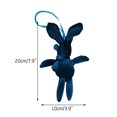thumbnail image 3 of VerPetridure Wishing Rabbit Bouquet Accessories Rabbit Plush Pendant ink Blue Plush Pendant Rabbit Doll Valentine's Day Pendant Flower Decoration Gift, 3 of 3