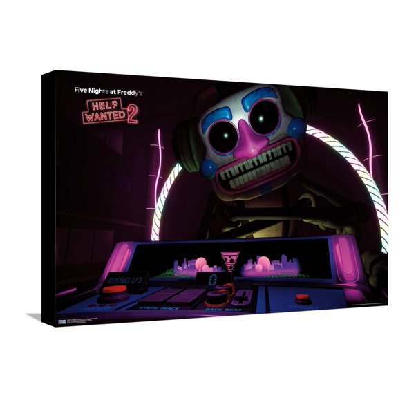 Five Nights at Freddy's: Help Wanted 2 - DJ Music Man Canvas Wall Poster, 14.725" x 22.375"