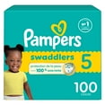 thumbnail image 2 of Pampers Swaddlers Diapers, Size S5 (20-37 lbs), Absorbent, Keeps Baby Dry and Comfortable, Skin Safe Disposable Baby Diaper, 2 of 27
