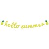 Hello Summer Banner for Home Office/Hello Summer Birthday Party/ Pineapple Hawaiian Party Decoration Supplies