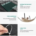 thumbnail image 6 of 4 Tier 55" Cat Cage Large Enclosures with Hammock Detachable Metal Wire Crate Kennels Indoor/Outdoor Small Animal House Fence for 1-4 Cats,DIY Pet Crate Playpen, 6 of 7